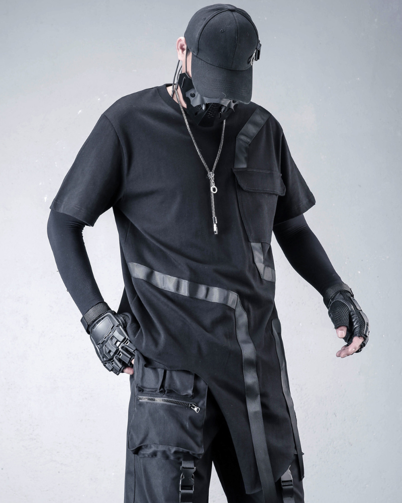 Irregular Ribbon Bat Streetwear T-Shirt