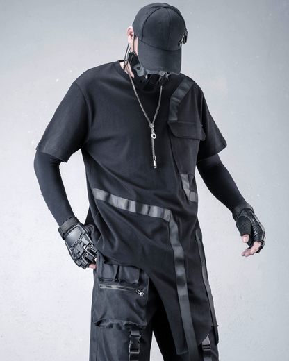 Irregular Ribbon Bat Streetwear T-Shirt