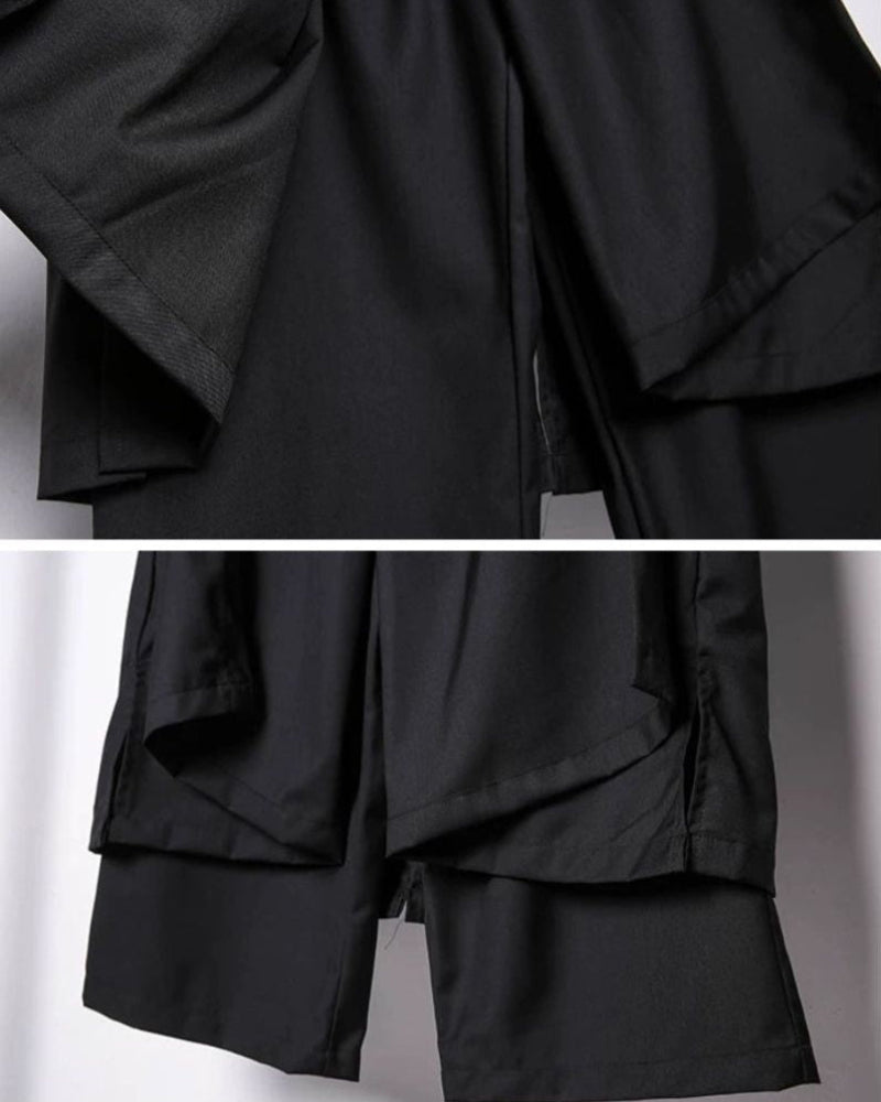 Janpanese Samurai False Two-Piece Hakama Pants – Techwear Official
