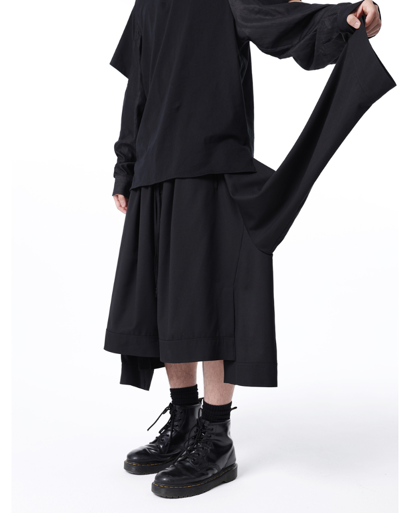 Japanese Deconstructed Shirt Look Hakama Pants