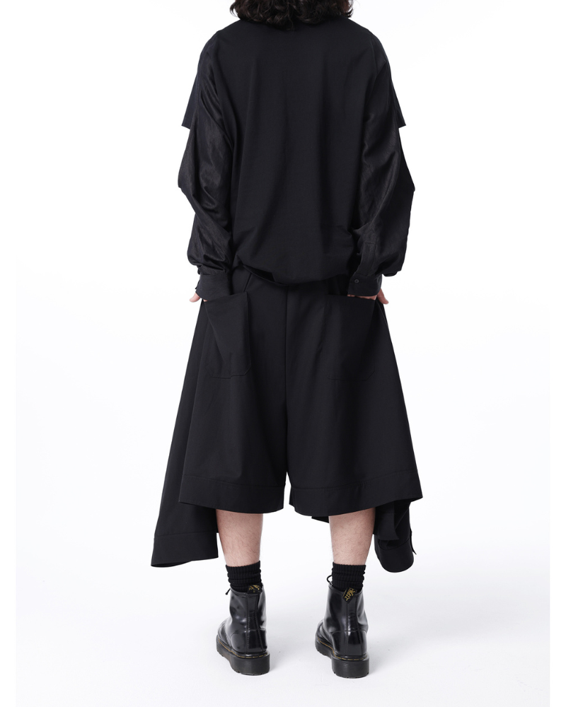 Japanese Deconstructed Shirt Look Hakama Pants