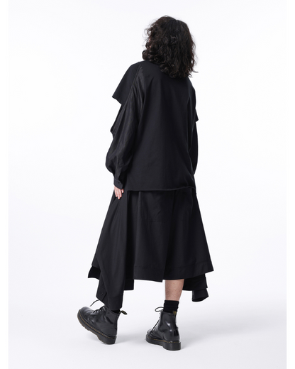 Japanese Deconstructed Shirt Look Hakama Pants