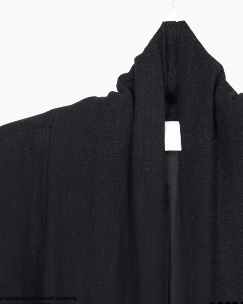 Japanese-Style Mid-Length Unisex Linen Cardigan