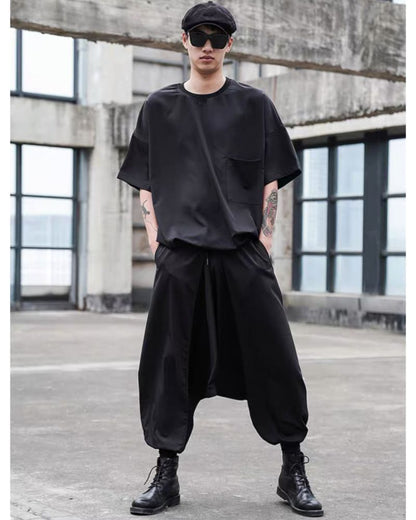 hakama pants,techwear pants,mens streetwear outfits,cyberpunk pants,black cargo pants,black cargo pants mens,black cargo pants outfit,ninja pants,ninja cargo pants,baggy ninja pants,black ninja pants