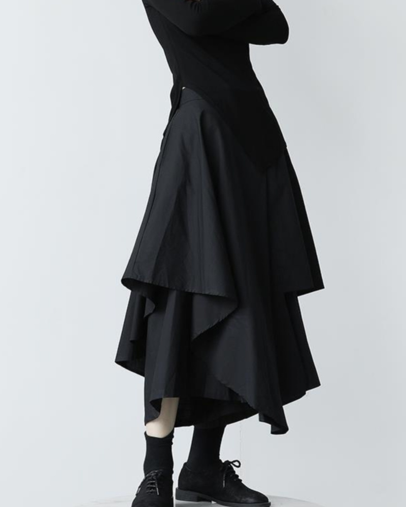 Japanese Wide-Leg Skirt Pants