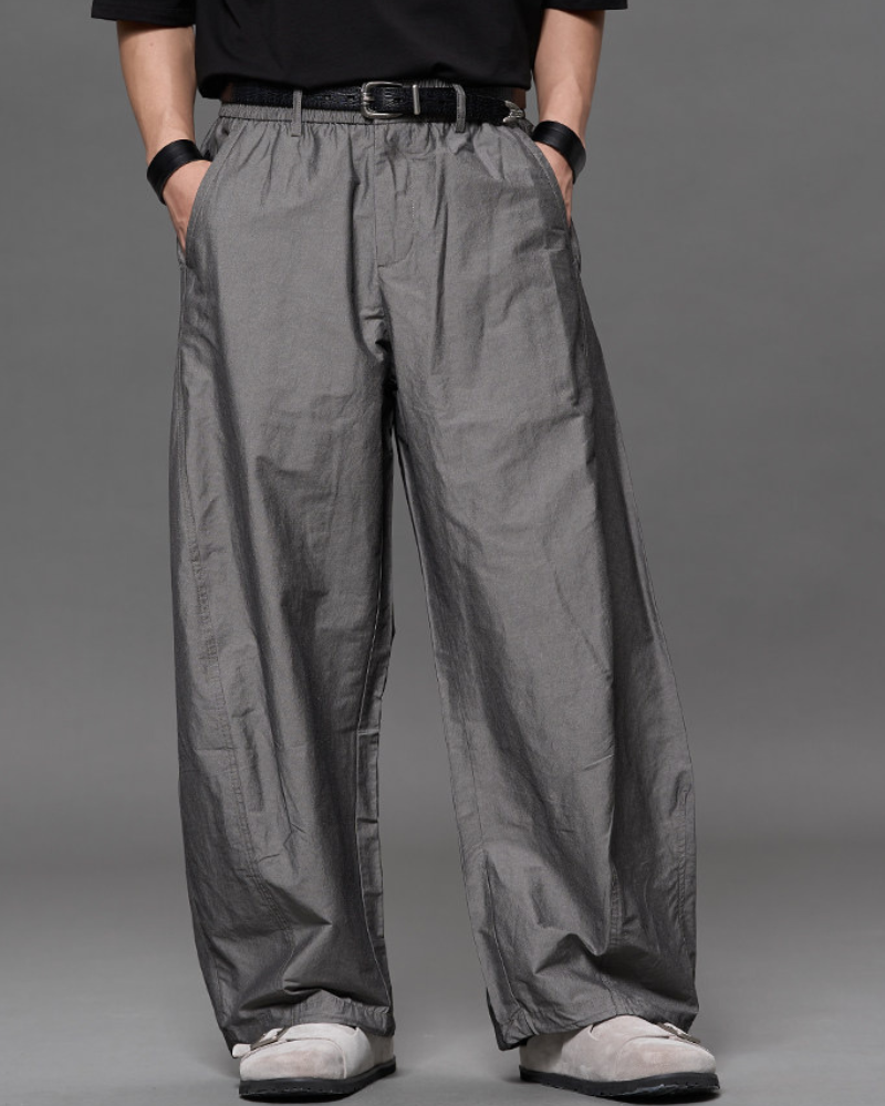 Japanese Retro Tencel Linen Loose Straight-Leg Pants