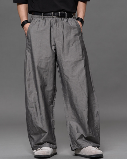 Japanese Retro Tencel Linen Loose Straight-Leg Pants