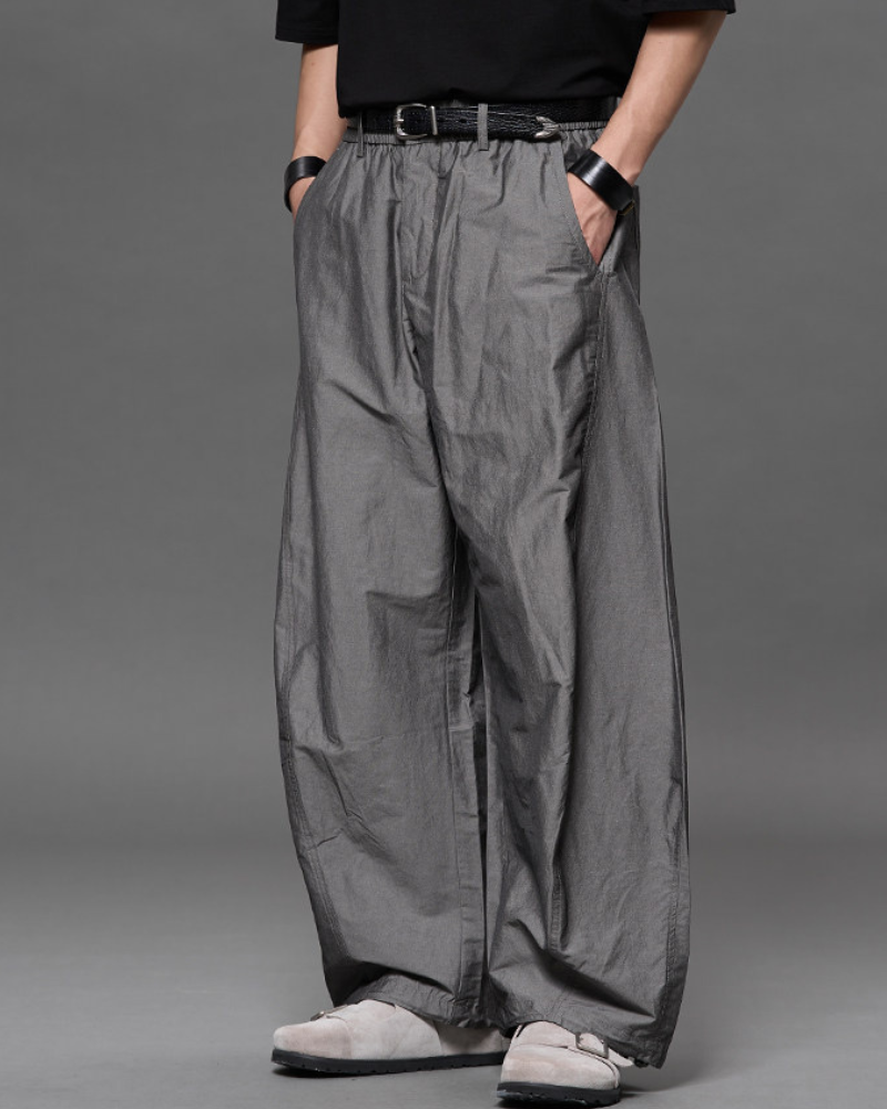 Japanese Retro Tencel Linen Loose Straight-Leg Pants