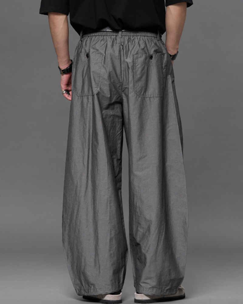 Japanese Retro Tencel Linen Loose Straight-Leg Pants