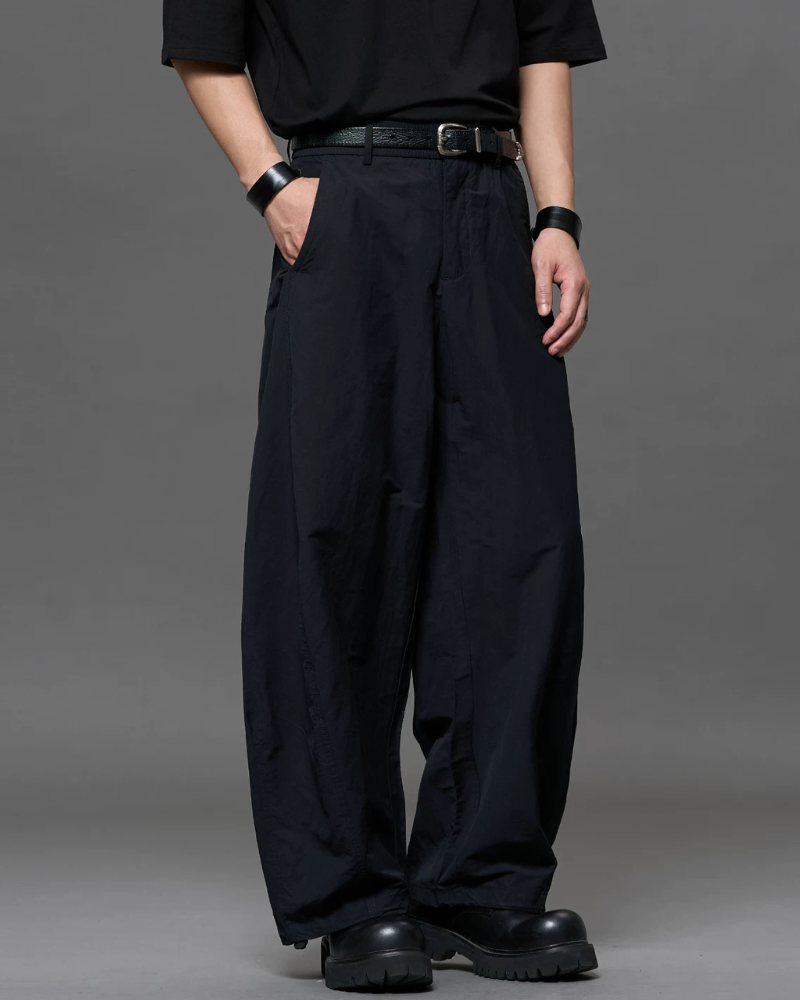 Japanese Retro Tencel Linen Loose Straight-Leg Pants