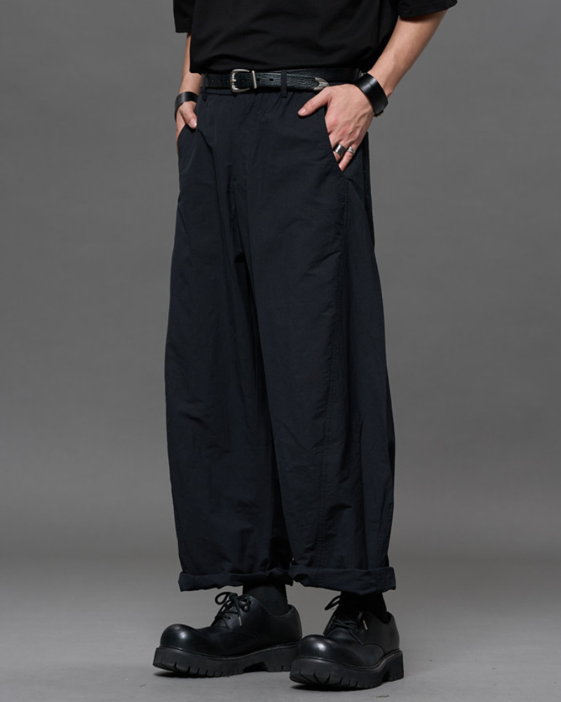 Japanese Retro Tencel Linen Loose Straight-Leg Pants