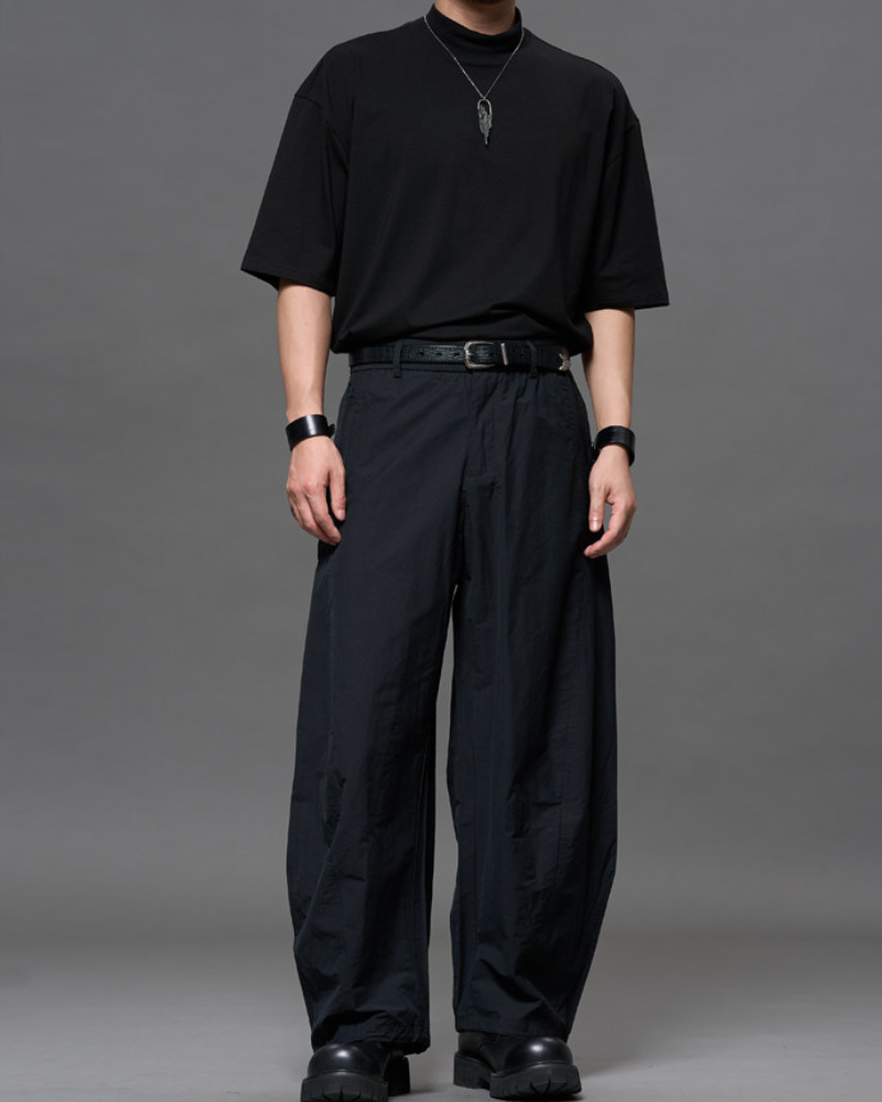 Japanese Retro Tencel Linen Loose Straight-Leg Pants