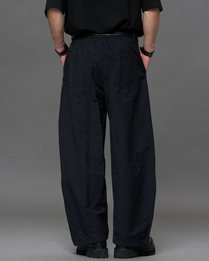 Japanese Retro Tencel Linen Loose Straight-Leg Pants