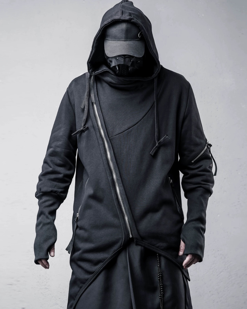 Japanese Techwear Zipper Hooded Jacket