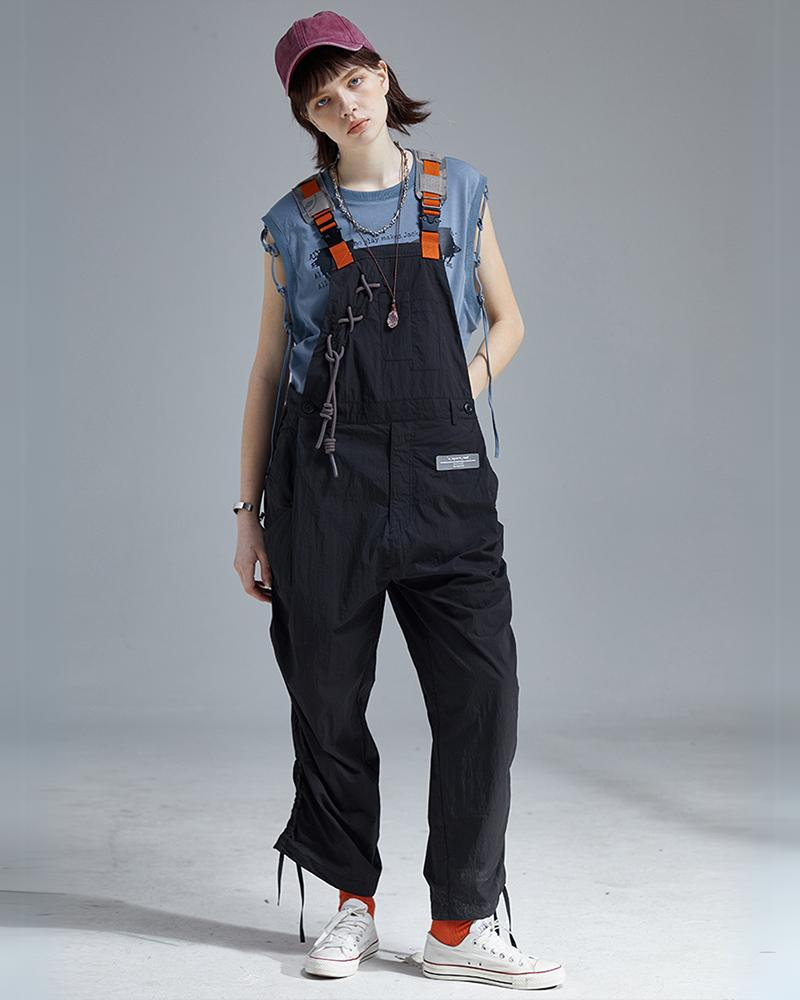 Knot Pleated Loose Unisex Overalls – Techwear Official