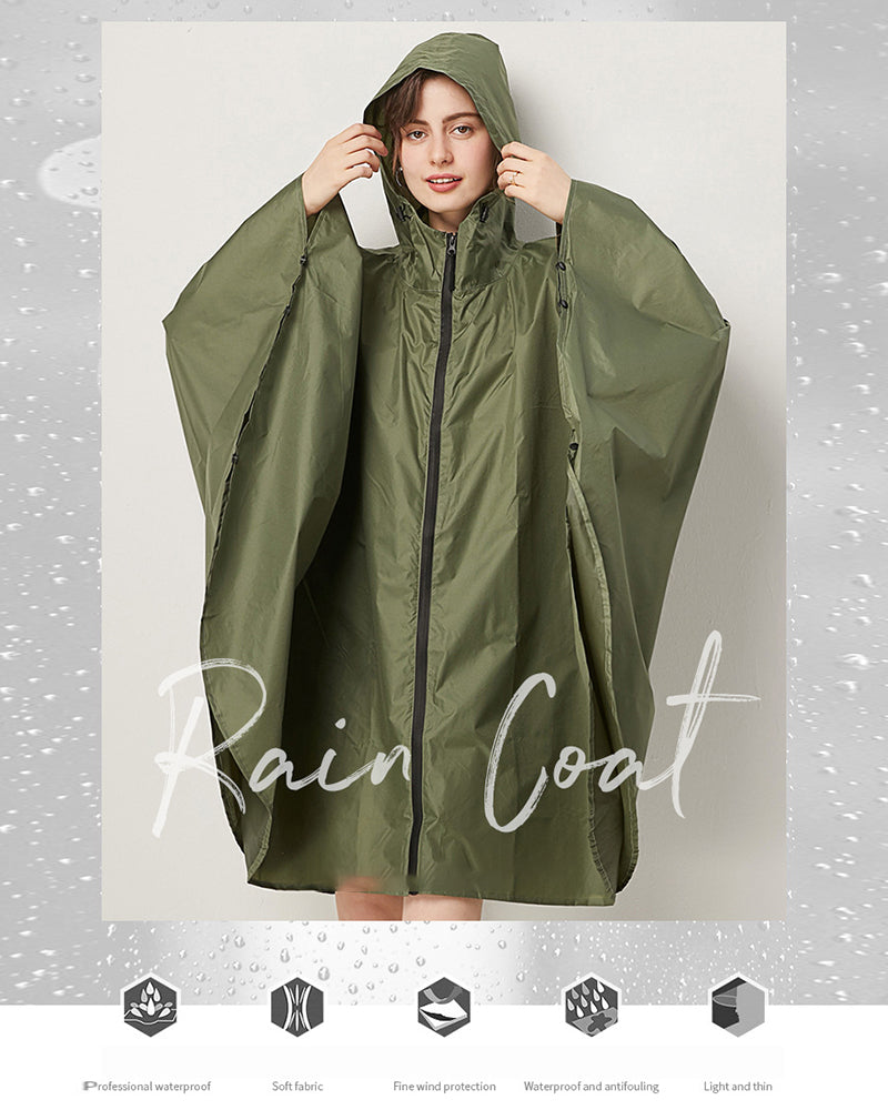 Lightweight Breathable Poncho Rain Coat