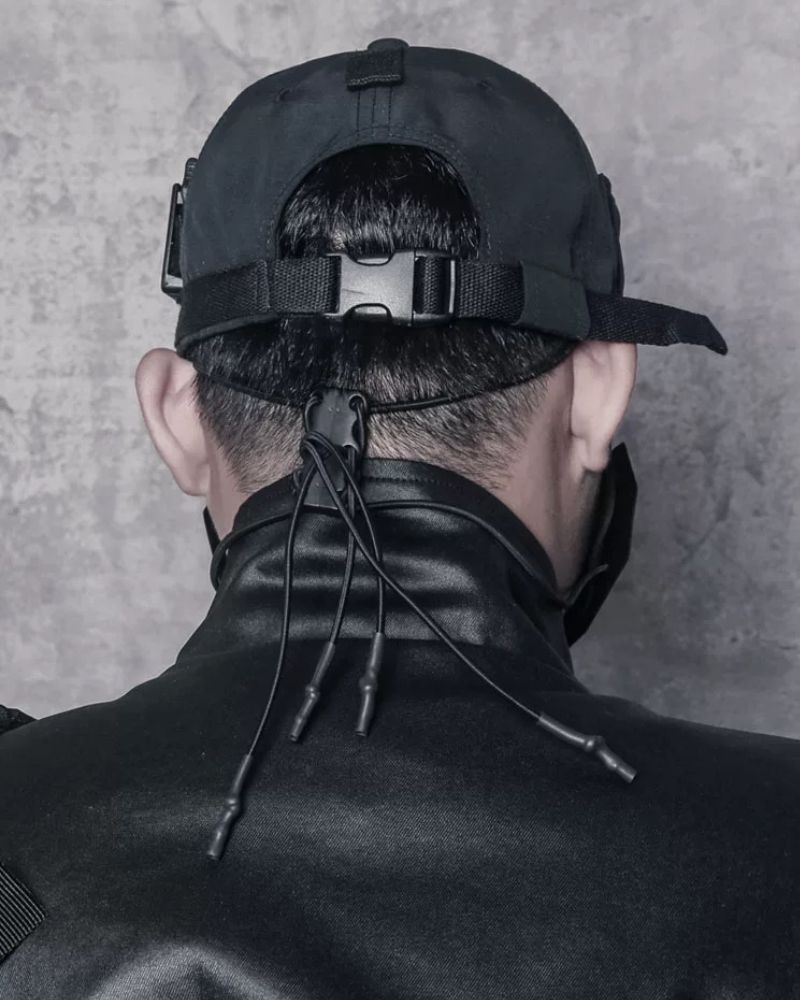 Cyberpunk cap, Caps,Futuristic fashion,Techwear Cap,Streetwear Cap,
Cyberpunk style,Beanie,Urban fashion,Cyberpunk accessories,Hacking culture,Cybernetic aesthetic