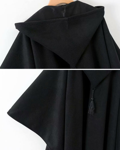 Techwear Long Cape Hooded Coat