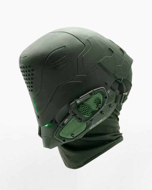 Mech Ares Futuristic Cyberpunk Helmet