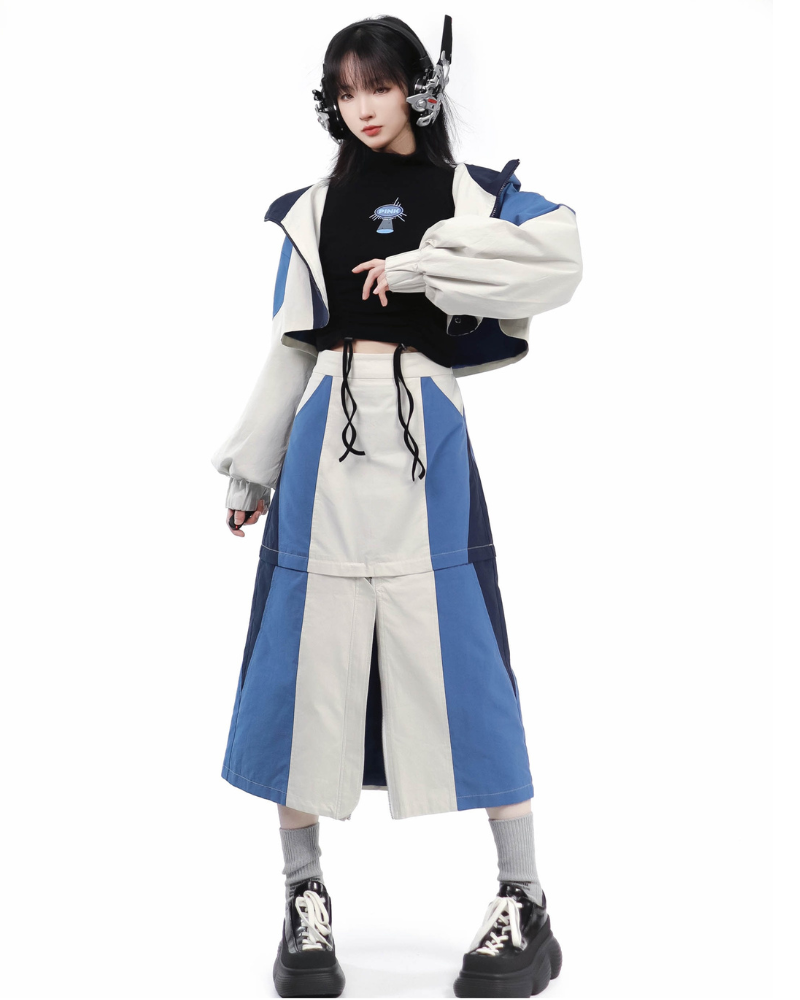 Mechanical Futuristic Jacket Skirt Set（Sold Separately）