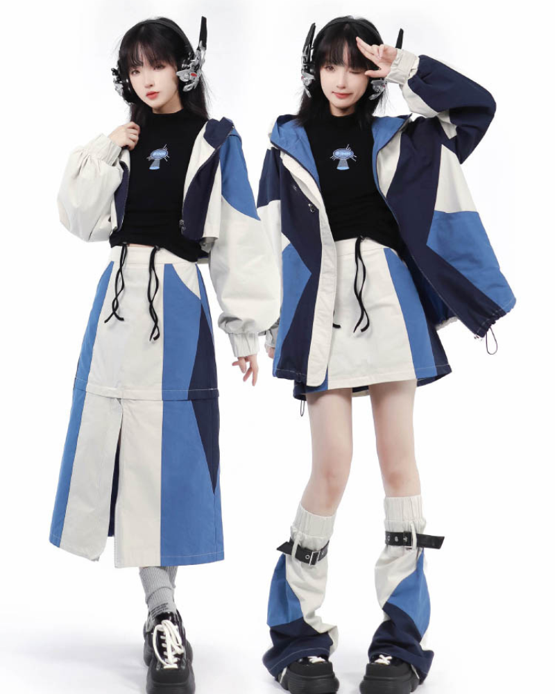 Mechanical Futuristic Jacket Skirt Set（Sold Separately）