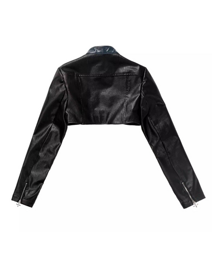 Mechanical Girl Leather Jacket Tank Skirt Set (Sold Separately)