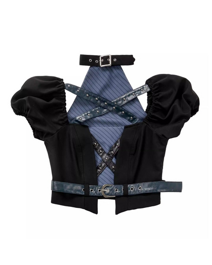 Mechanical Girl Leather Jacket Tank Skirt Set (Sold Separately)