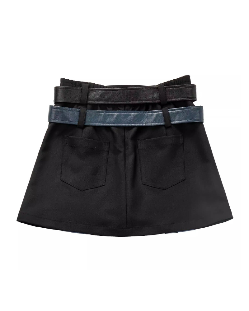 Mechanical Girl Leather Jacket Tank Skirt Set (Sold Separately)