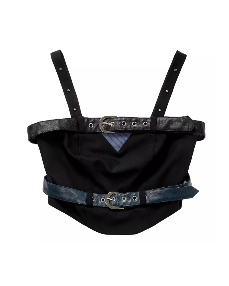 Mechanical Girl Leather Jacket Tank Skirt Set (Sold Separately)