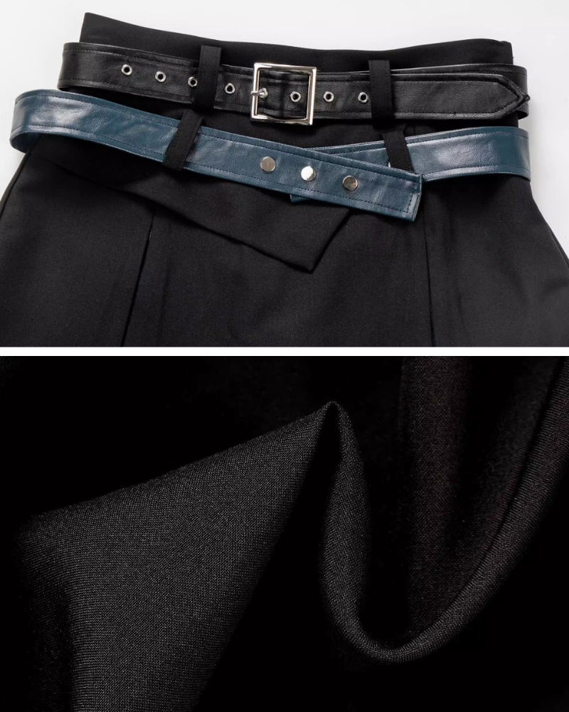 Mechanical Girl Leather Jacket Tank Skirt Set (Sold Separately)