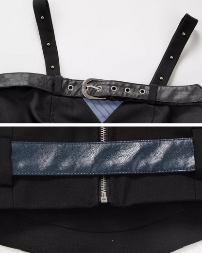 Mechanical Girl Leather Jacket Tank Skirt Set (Sold Separately)