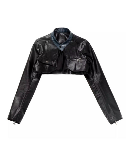 Mechanical Girl Leather Jacket Tank Skirt Set (Sold Separately)