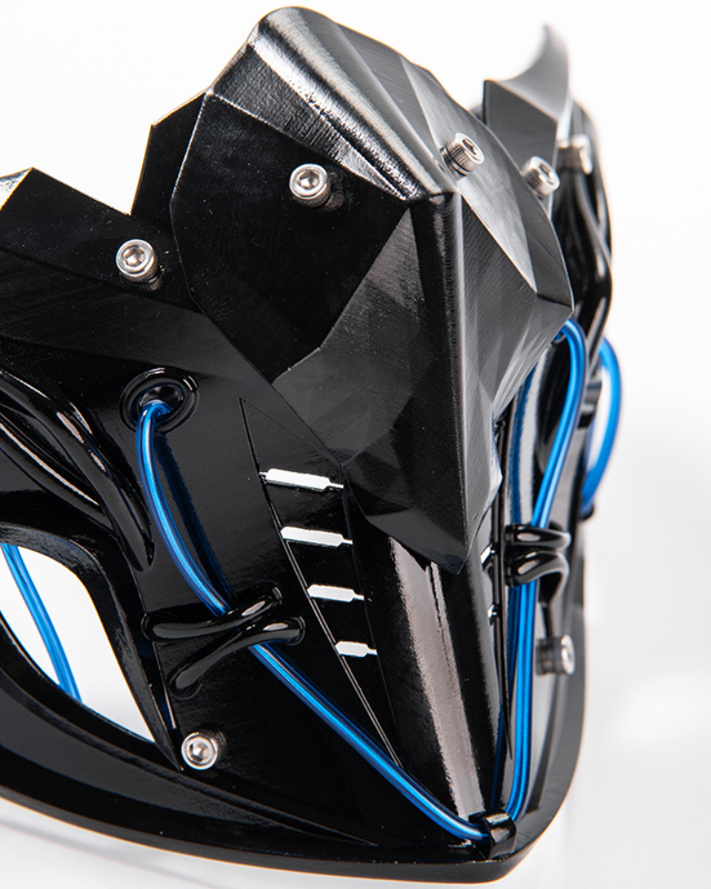 Mechanical Ninja Glowing Half Face Mask