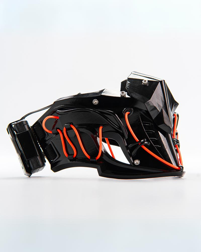 Mechanical Ninja Glowing Half Face Mask