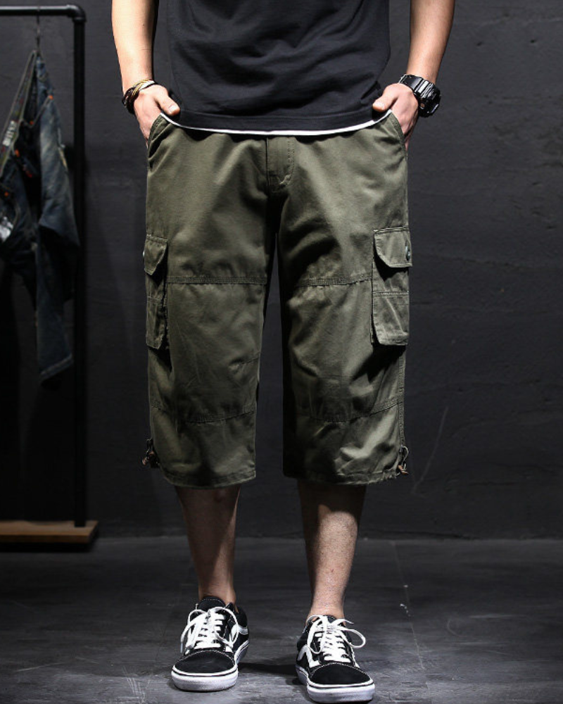 Men’s Loose Summer Black Camo Jorts