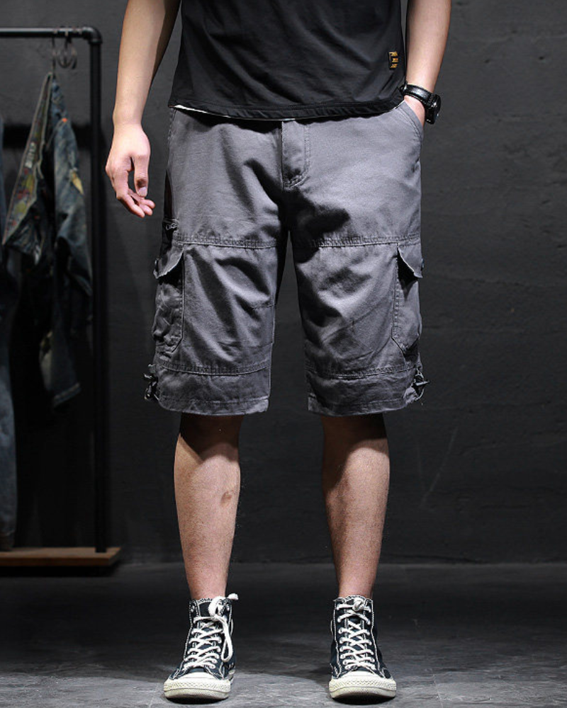 Men’s Loose Summer Black Camo Jorts