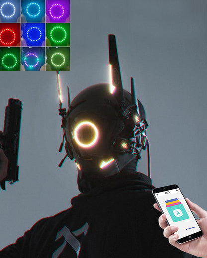 Metaverse Shock Futuristic LED Cyberpunk Helmet Mask