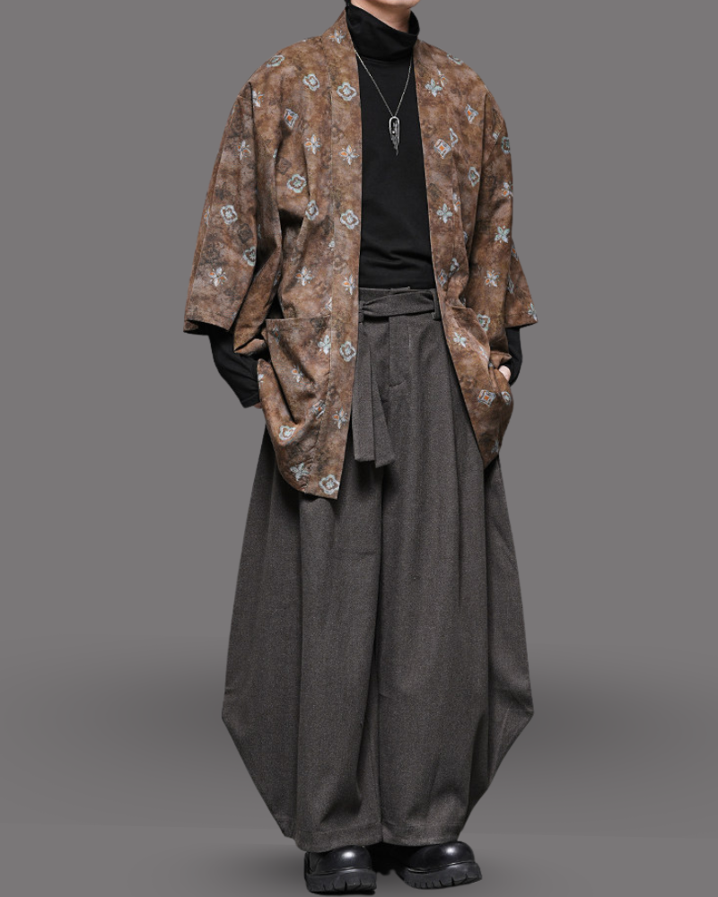 Minimalist Japanese Darkwear Winter Men&
