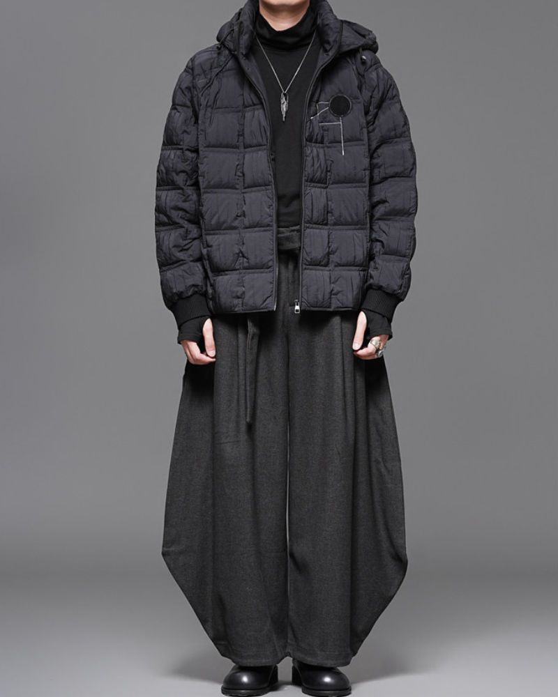 Minimalist Japanese Darkwear Winter Men&