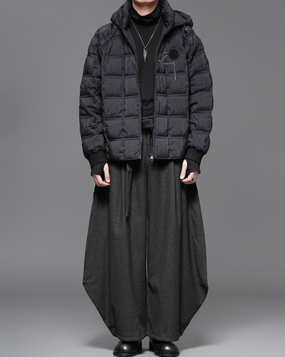 Minimalist Japanese Darkwear Winter Men&