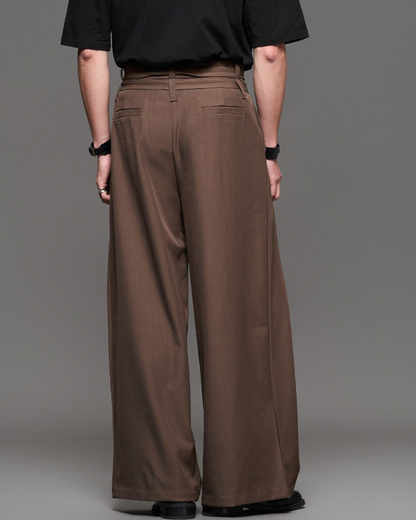 Modern Japanese Style Straight Wide-Leg Hakama Pants