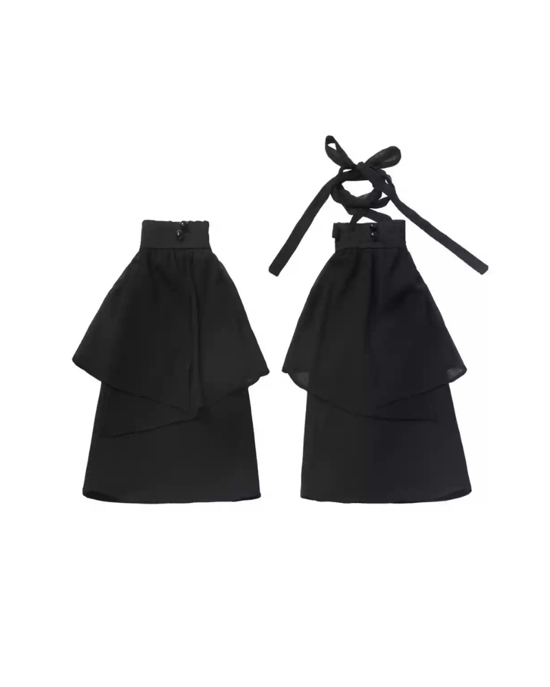 Moonlight Drape Pleated Shirt And Skirt Set（Sold Separately）