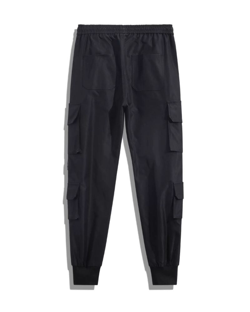 Techwear Women Black Slim Cargo Pants