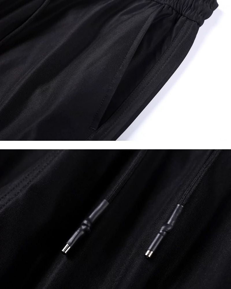 Techwear Women Black Slim Cargo Pants