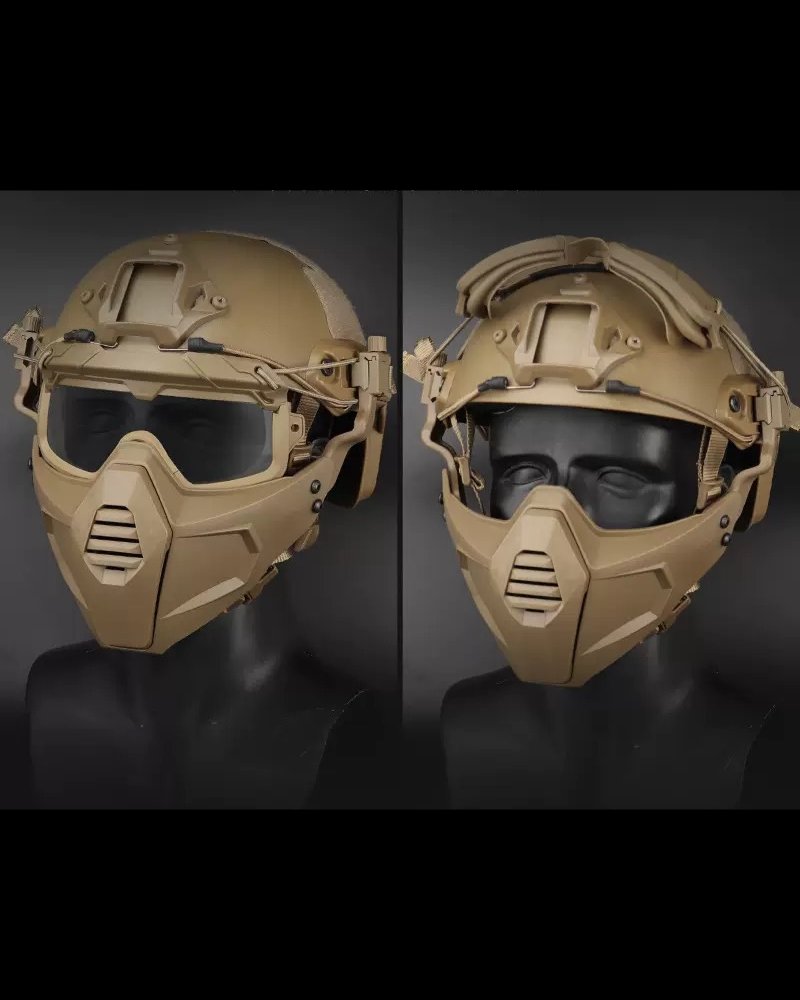 Multi-dimensional Split Outdoor Tactical Helmet &amp; Mask(Sold Separately)