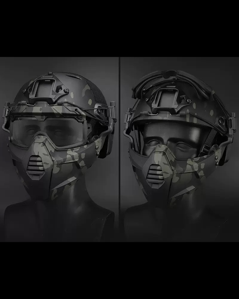 Multi-dimensional Split Outdoor Tactical Helmet &amp; Mask(Sold Separately)
