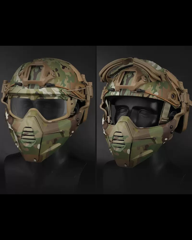 Multi-dimensional Split Outdoor Tactical Helmet &amp; Mask(Sold Separately)