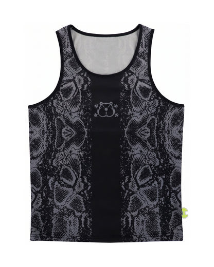 Men’s Athletic Casual Venom-Stripe Muscle Shirt.