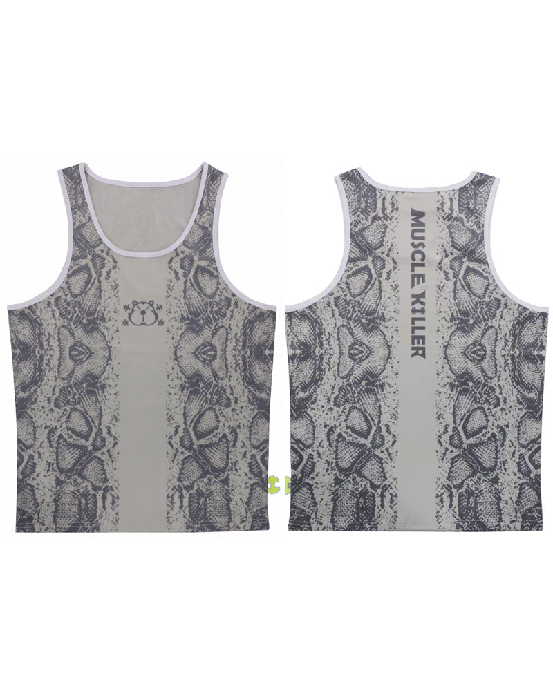 Men’s Athletic Casual Venom-Stripe Muscle Shirt.