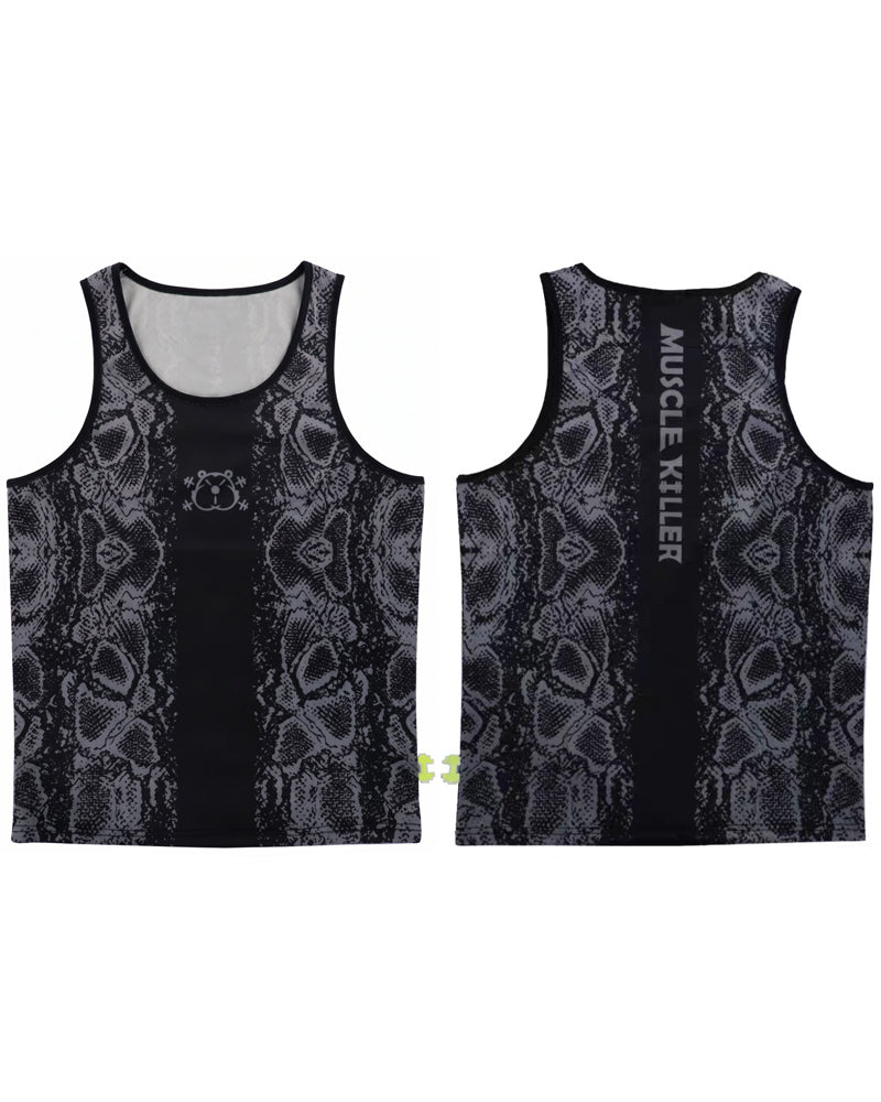Men’s Athletic Casual Venom-Stripe Muscle Shirt.